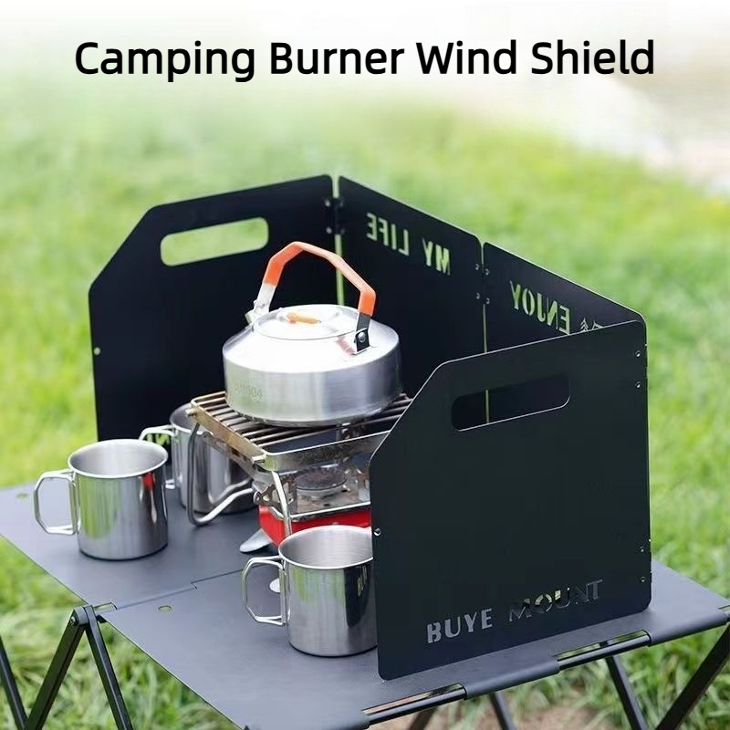 Camping Hiking Cooking - Osłona przeciwwiatrowa do kuchenki turystycznej, składana