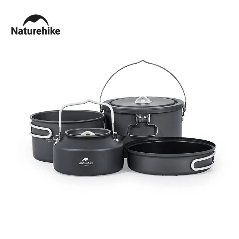 Quality Camping Cooking Set - Zestaw naczyń turystycznych Naturehike 2025, nowy,