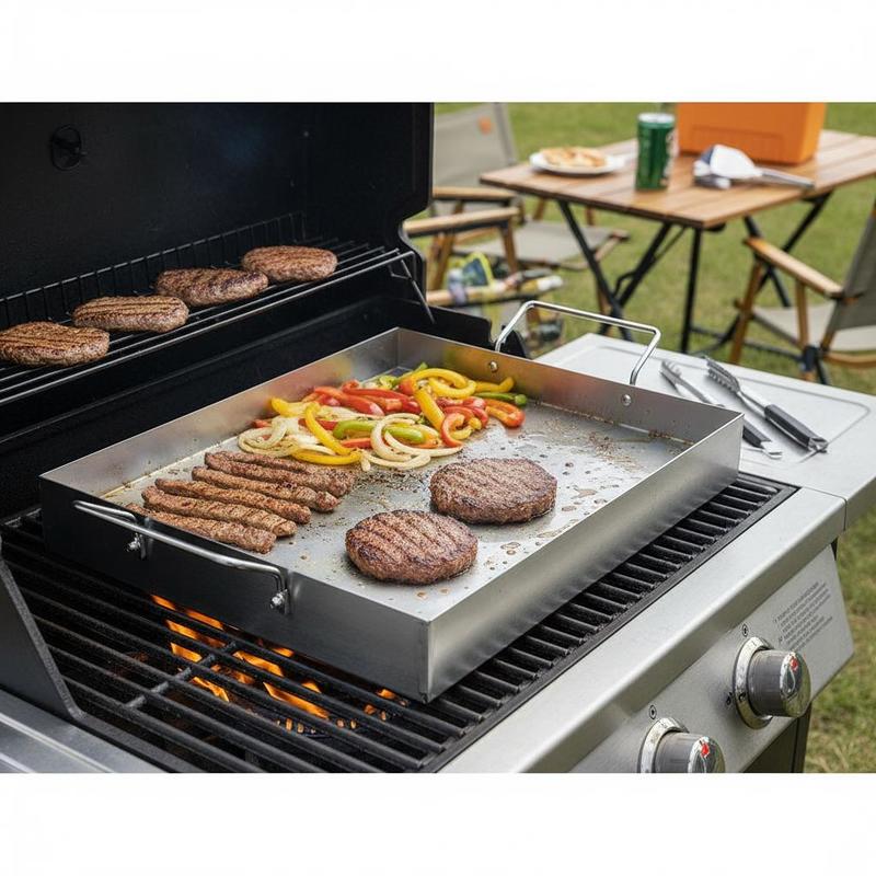 Camping Cooking Flat Top - Prostokątna płaska płyta grzewcza 17x13 cali