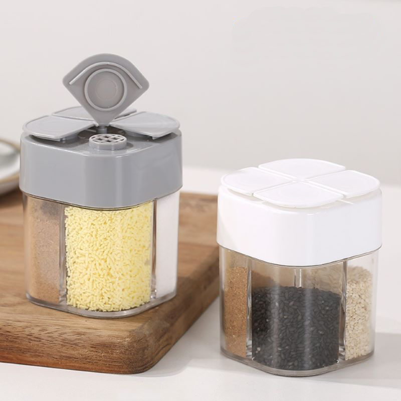 Camping Cooking Container - Przezroczysty dozownik przypraw 4 w 1