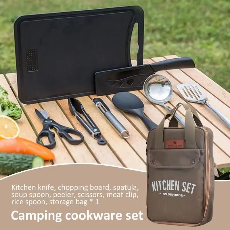 8-częściowy zestaw naczyń kuch – Camping Cooking Organizer recenzja i cena
