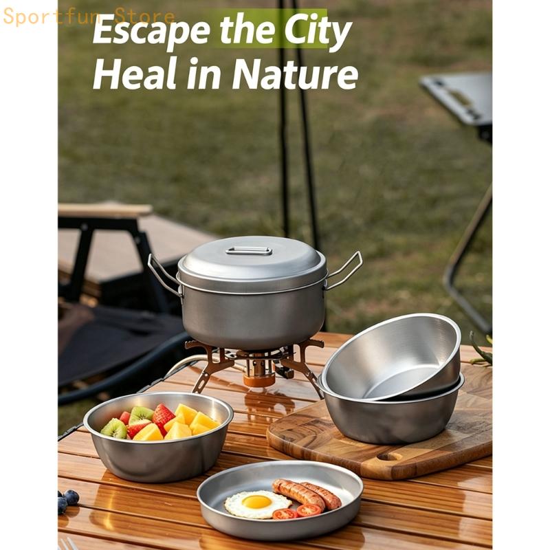 Grupa naczyń kuchennych do pos – Camping Cooking Dining Set recenzja i cena