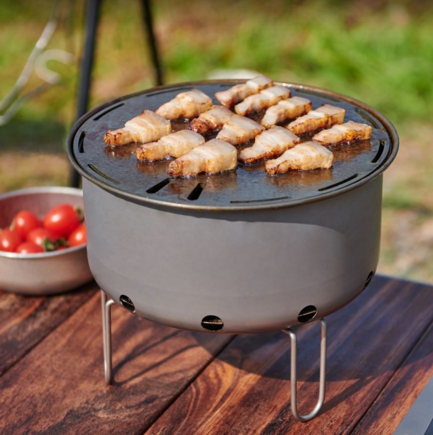 Przenośny grill koreański BBQ  – Camping Cooking Flat Top recenzja i cena